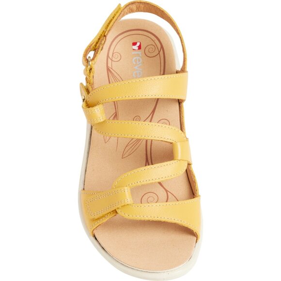 NEW REVERE Emerald Sandals - Leather, Wide For Women in mustard 253 - Picture 1 of 6